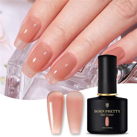 nude jelly nails|BORN PRETTY 10ML UV Nagellack Shellac Rosa Jelly Nude。